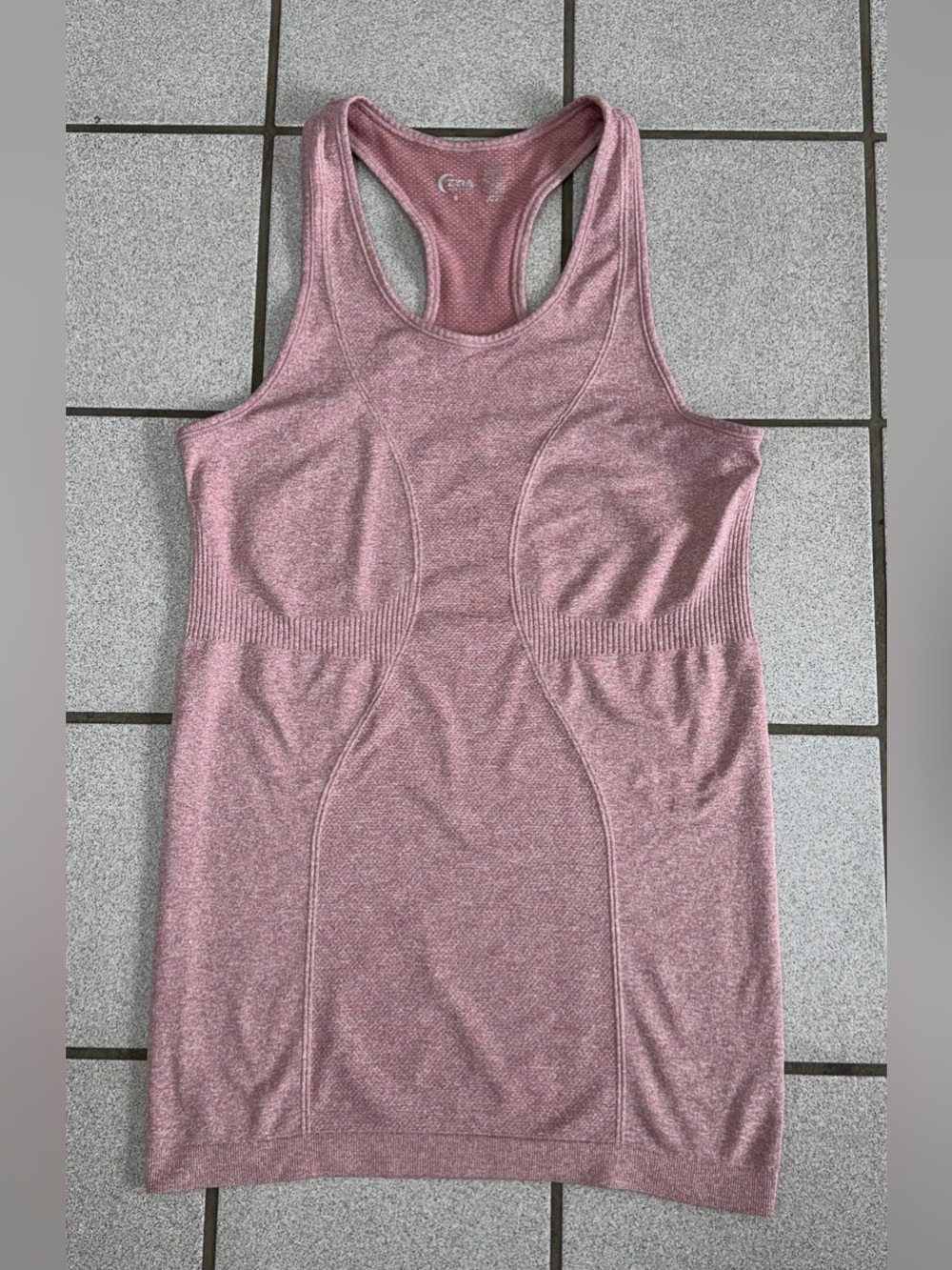 ZYIA Active Copper Charged Seamless Racerback Tank Dusty Pink Small